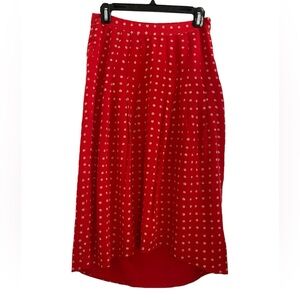 Madewell Scarlet Midi Skirt with Dots
